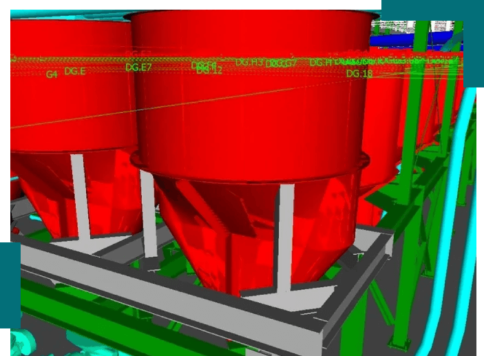A 3 d image of a red tank sitting on top of a green field.